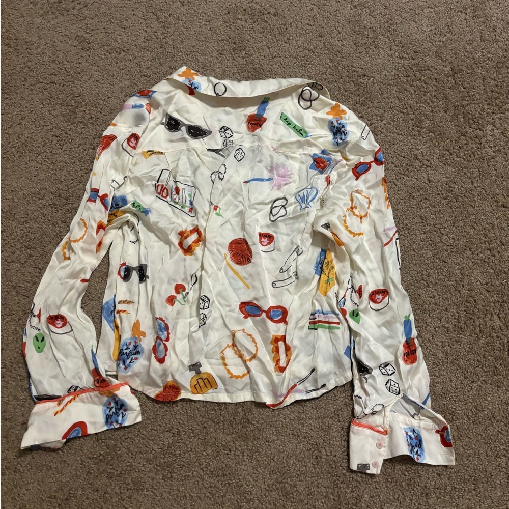 Anthropologie Phthalo Ruth x LyreBird Silky Pullover Top Size Medium - Picture 6 of 6